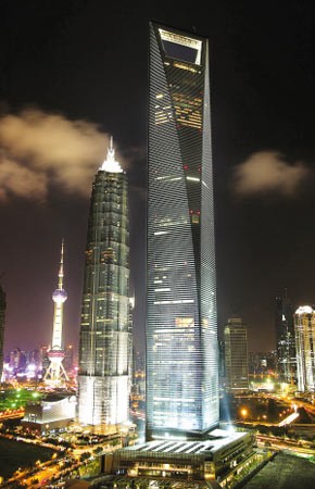 世界最高观光设施上海环球金融中心对外开放(图)