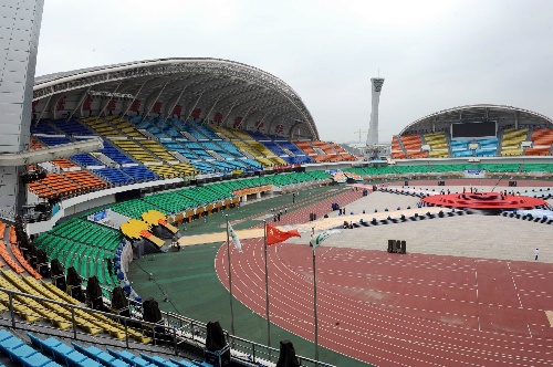 图文:农运会主场馆泉州海峡体育中心内景