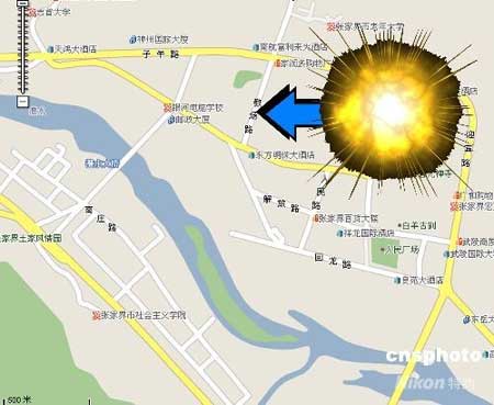 图表：湖南张家界政府办公楼发生爆炸多人受伤示意图