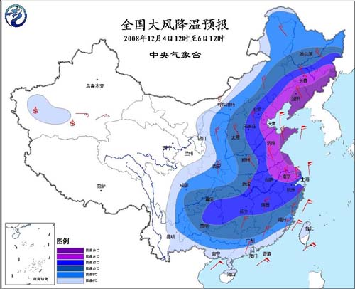 全国寒潮预警地图图片