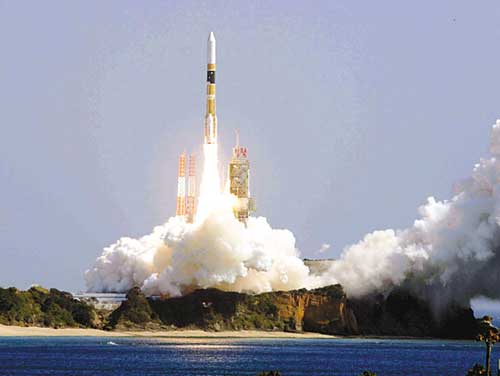 日本h2a火箭发射升空(资料图片)