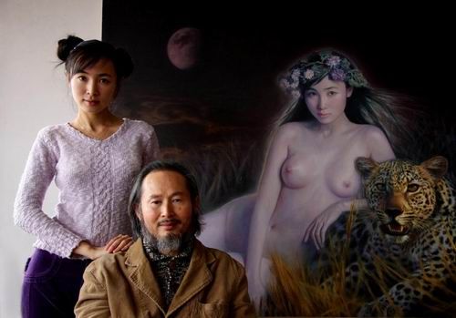 李壮平的神女系列油画震撼首届黄桷坪艺术节