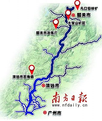 北江流域水系图图片