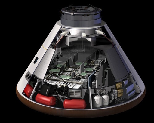 美国新一代航天器奥赖恩航天器剖面结构图(图片来源:nasa)
