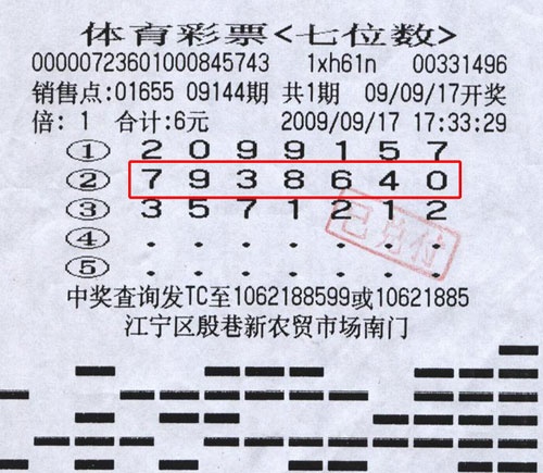 老公守号三年没戏老婆代买中七位数500万