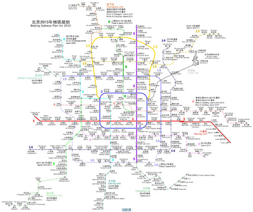 北京2015年地铁规划