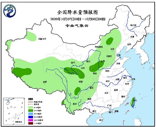 新疆西藏青海等地有降水臺灣局地大暴雨(組圖)