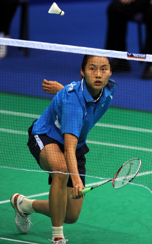 图文羽毛球女单四分之一决赛上海选手王仪涵