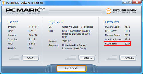 HP ProBook 5310m PCMark05