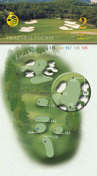 高尔夫18洞球道图图片