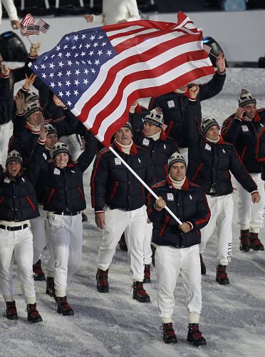 冬奥会美国队入场图片