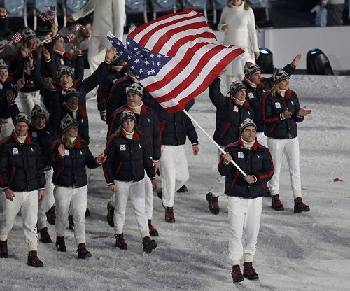 冬奥会开幕式美国队图片