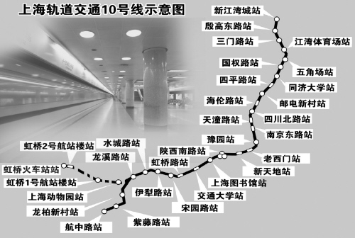 上海地铁10号线 路线图图片