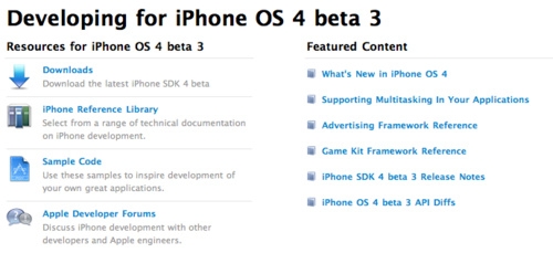 ƻiPhone OS 4.0 Beta 3SDK