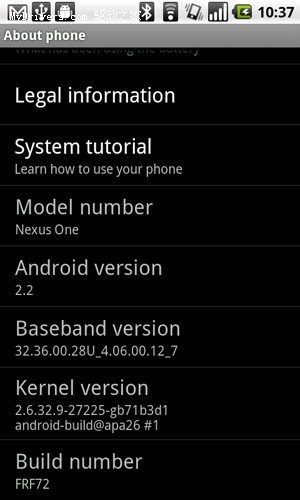 Android 2.2°й© Nexus One