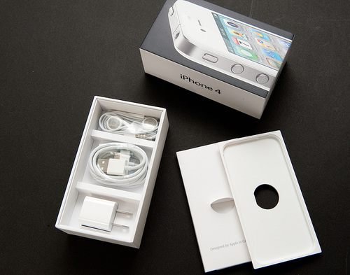 原装白色iphone 4包装盒