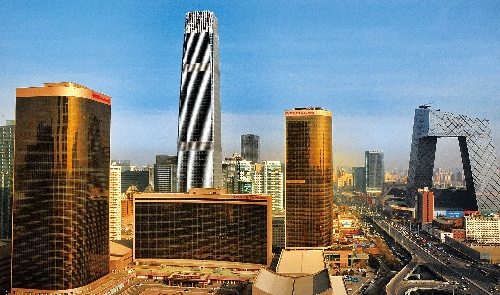 北京第一高楼国贸大厦建成开业