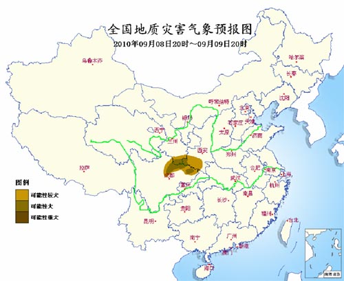 川西高原四川甘肃局地地质灾害可能性大(图)