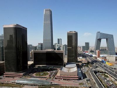 北京第一高楼正式对外亮相 能防飞机撞击(图)