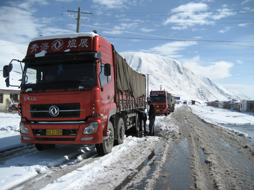 强冷空气入侵青海 祁连县野牛沟乡出现暴雪(图)