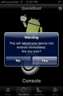 IMG 0013 266x400 HOW TO: Use Bootlance To Install Android OS On Your iPhone 2G/3G Without The Need Of A Computer