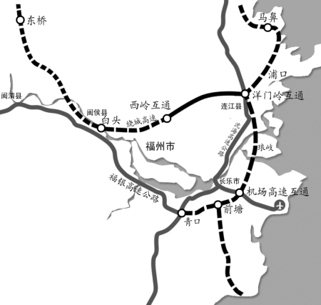 福建昨同时开建六条高速公路 四条涉及福州(图)