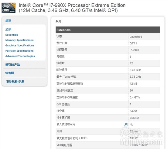 Intel콢Core i7-990Xʽ