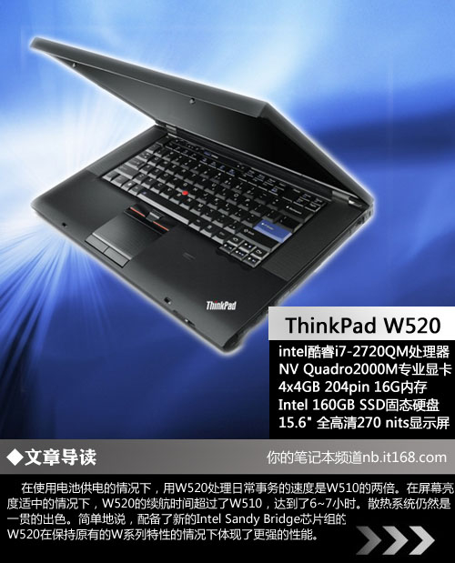 ThinkPad콢 W520