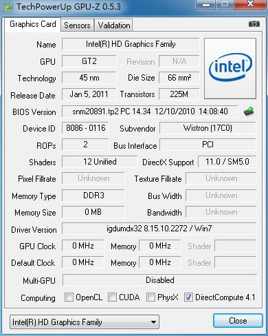 Intel HD Graphics 3000Կ