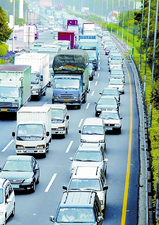 廣深高速車流擁堵 網圖