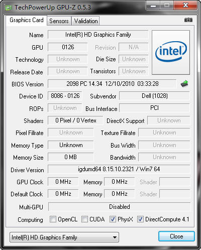 Intel HD Graphics 3000Կ