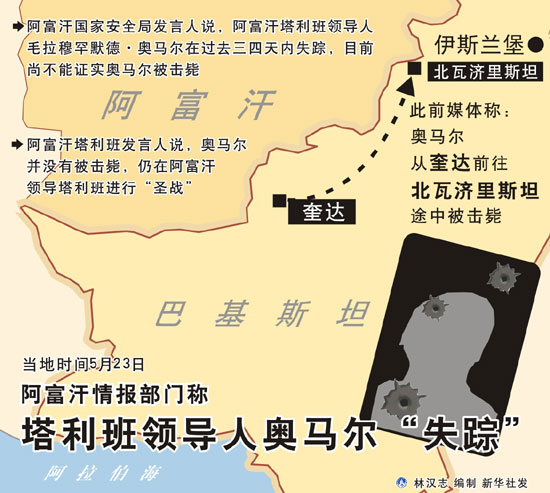 图表：阿富汗情报部门称塔利班领导人奥马尔“失踪” 新华社发