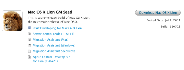 Mac OS X Lion Gold Master׶