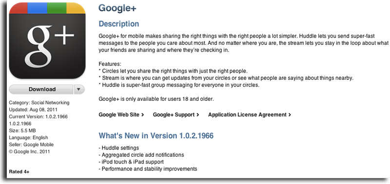 ȸ跢Google+ iOSӦ ֧iPad