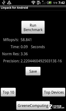 Linpack for Android和Vellamo网页渲染能力测试结果