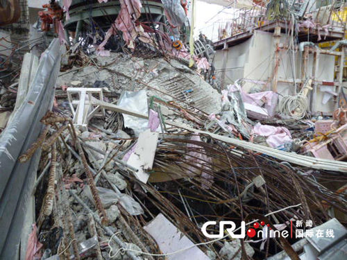 在3月11日大地震中被毁坏的福岛核电站（资料图）
