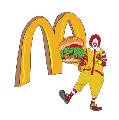 麦当劳卡通海报图片