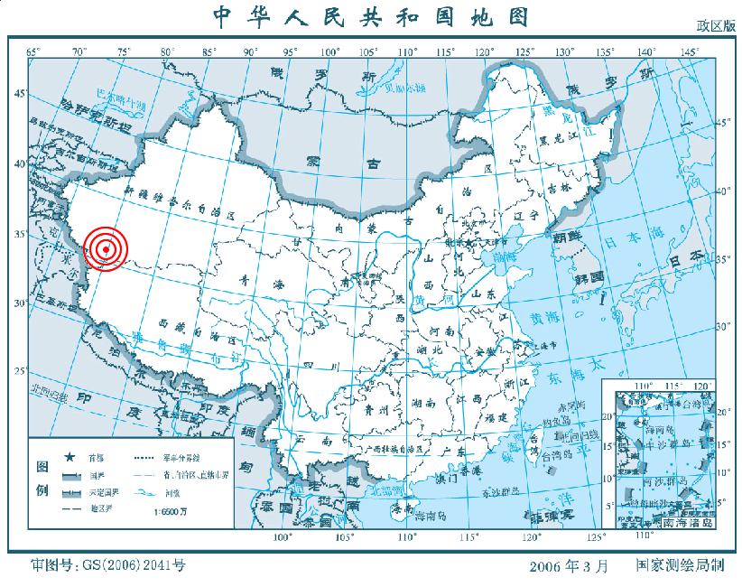 中国地图板块图 空白图片