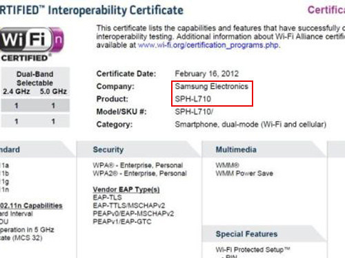 SPH-L710ͨWi-Fi֤