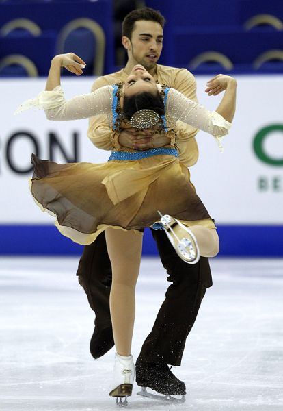 图文:世锦赛冰舞自由舞 西班牙组合比赛中
