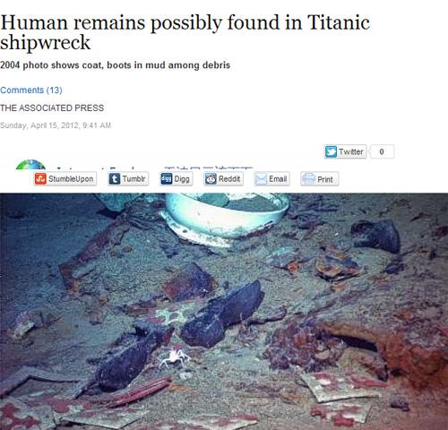 泰坦尼克号乘客的尸骨图片