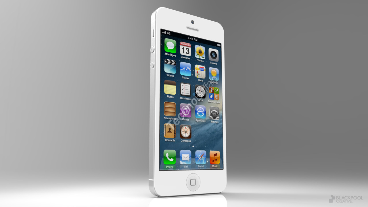 iPhone5渲染图,iphone12渲染图 iphone 5渲染图曝光 基于泄露的部件图制作