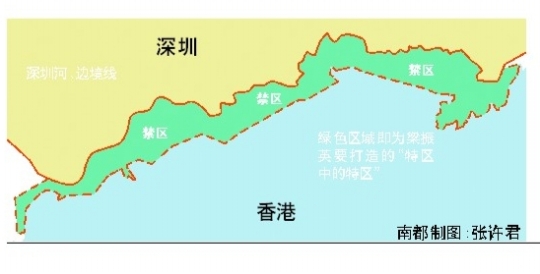深圳香港地图区域划分图片