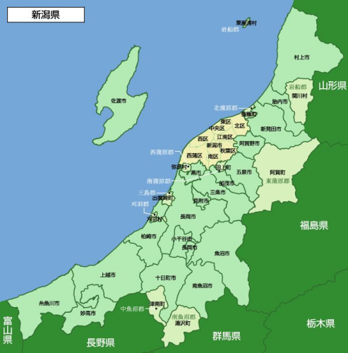 日本新泻地理位置地图图片