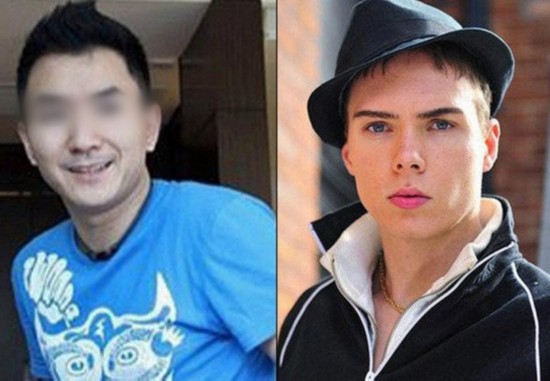 左为来自武汉的33岁的留学生林俊，右为29岁的加拿大籍凶手卢卡・罗科・马尼奥塔（图片来源：人民网）