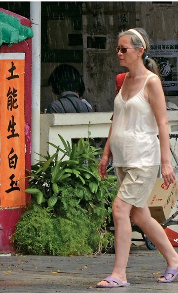 蓝洁瑛白发苍苍赤柱漫游 停药拒看医生情绪欠稳