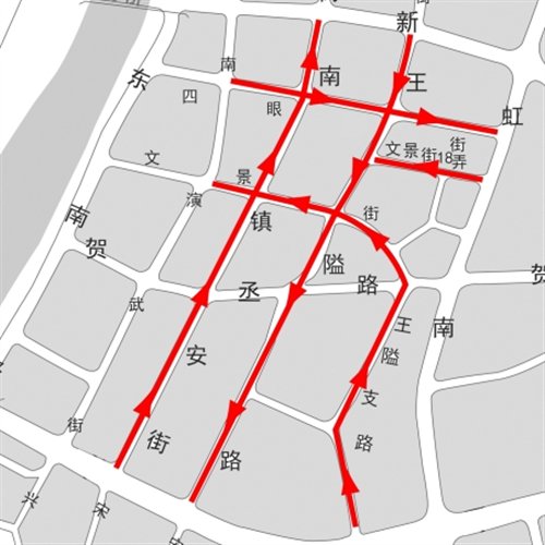 上海市区单行道地图图片