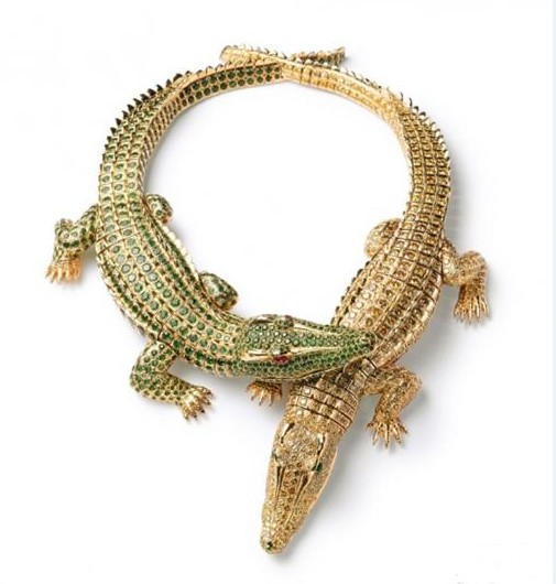 卡地亚著名的鳄鱼高级珠宝项链
