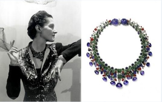 Daisy Fellows在1936年佩戴的卡地亚珠宝项链