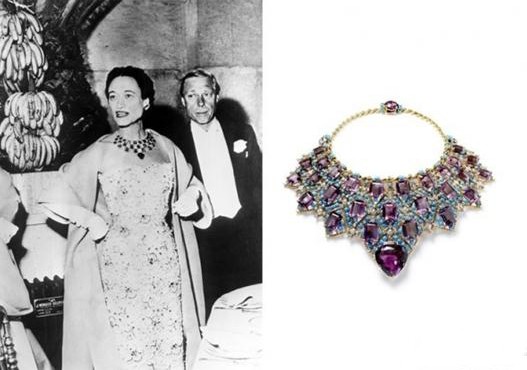 温莎公爵夫人与她的卡地亚珠宝项链